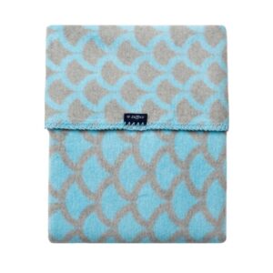 Детское хлопковое одеяло/плед 75x100cm цвет серый с голубеньким