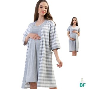 Komplekts halāts un naktskrekls Vienetta Secret grey