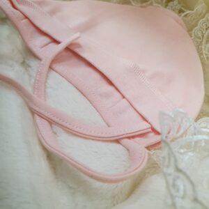 Kokvilnas cepure Vienkrāsaina / šuvē uz ārā/ soft pink