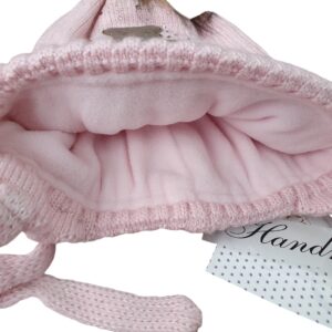 Шапочка для девочки NIKOLA TEDDY pink handmade