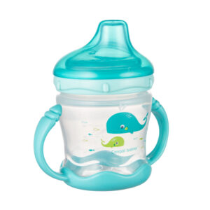 CANPOL BABIES neizlīstošā krūze 180ml ar silikona snīpi