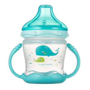CANPOL BABIES neizlīstošā krūze 180ml ar silikona snīpi