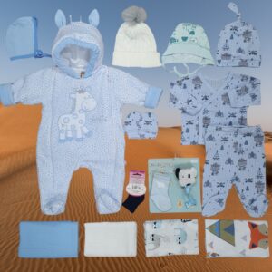 Комплект для выписки из родильного дома «Giraffe» blue