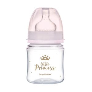 Canpol babies Pretkoliku pudelīte 120 ml ROYAL BABY pink