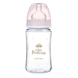 Canpol babies Pretkoliku pudelīte 240 ml ROYAL BABY pink