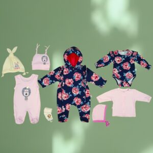 Комплект для выписки новорождённой девочки «FLOWER»