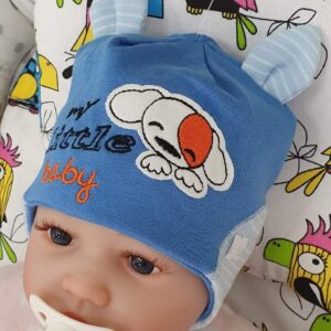 Шапка для мальчика из хлопка My little baby, blue