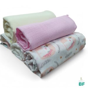 Пелёнки, комплект 4+1шт, «pink»