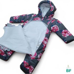 Димесезонный комбинезон «FLOWER light grey»