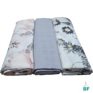 Комплект из 3 шт муслиновых пелёнок 80*60 см