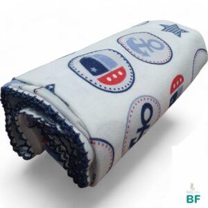 Пелёнка детская трикотажная утеплённая 90*80 см “Anchor”