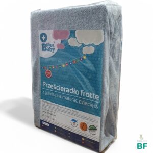 Palags ar gumiju Baby plus Frotē 70*140cm Grey