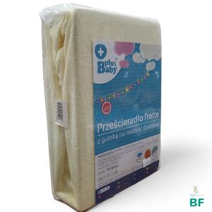 Palags ar gumiju Baby plus Frotē 70*140cm yellow