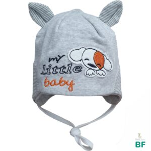 Шапка для мальчика из хлопка My little baby, grey