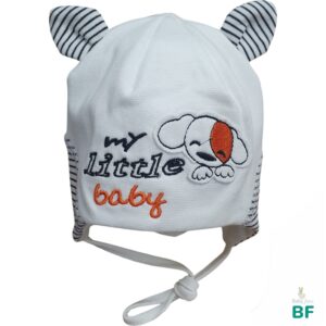 Шапка для мальчика из хлопка My little baby, white