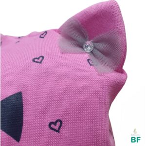 Шапка “Meow”, pink/grey