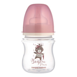 Canpol babies Pretkoliku pudelīte 120 ml BONJOUR PARIS pink