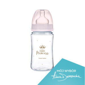 Canpol babies Pretkoliku pudelīte 240 ml ROYAL BABY pink