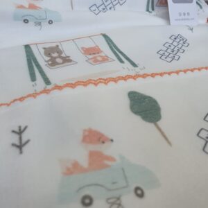 Детский плед “Ekebaby Fox and bear on a swing”