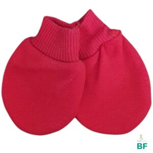 Варежки (антицарапки) для новорожденных 0-1 мес RED