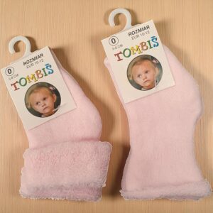 Носочки для новорожденных, хлопок, фроте, 0-1 мес, pink, «TOMBIS»