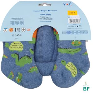 Frotē zeķubikses rāpošanai, ar ABS uz pēdiņām, izmērs 62/68, blue