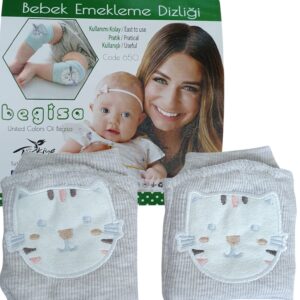 Наколенники с мягкой круглой вставкой «Котики» beige