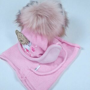 Шапочка и снуд для девочки pink комплект