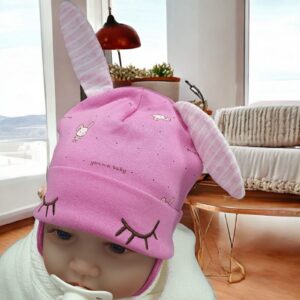 Хлопковая шапочка baby для новорождённой девочки