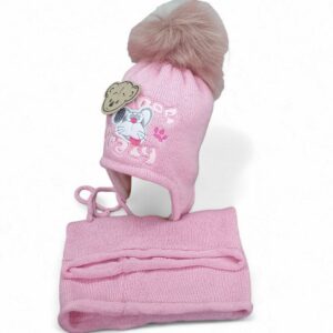Шапочка и снуд для девочки pink комплект