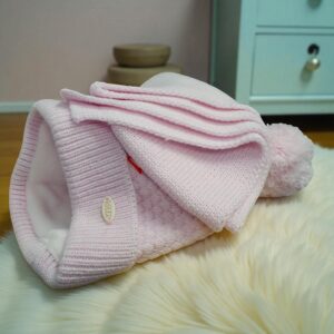 Шапочка с шарфом Kitti pink