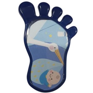 Магнит метрика форма детской ножки blue BOY