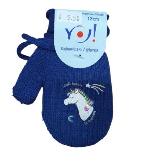 Варежки для новорожденных с пальчиком unicorn