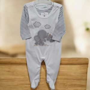 «2 elephants» Хлопковые ползунки и кофточка