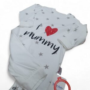 Kokvilnas rāpulī «I love mummy»